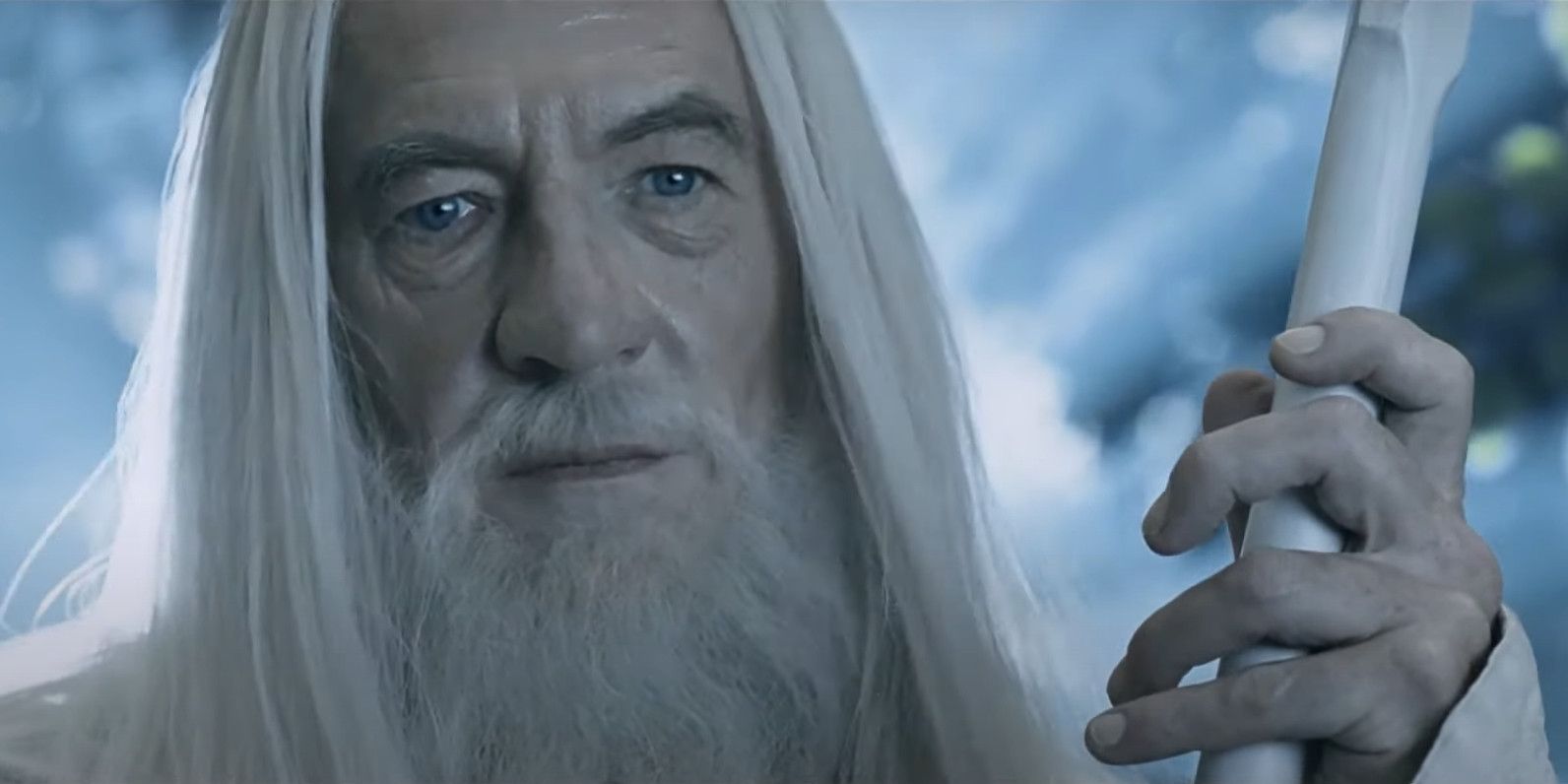 Sir Ian McKellen as Gandalf the White from Lord of the Rings: The Two Towers