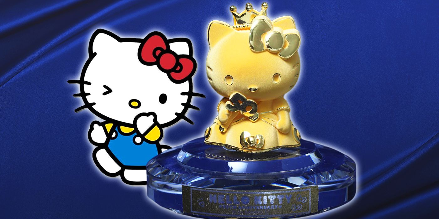 Sanrio Releases Pure Gold Hello Kitty 50th Anniversary Figure for Over $2000