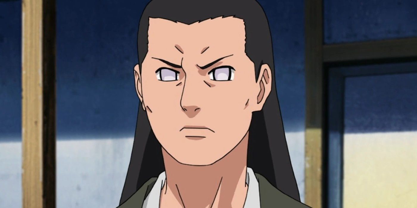 Hiashi Hyuga makes a stern expression