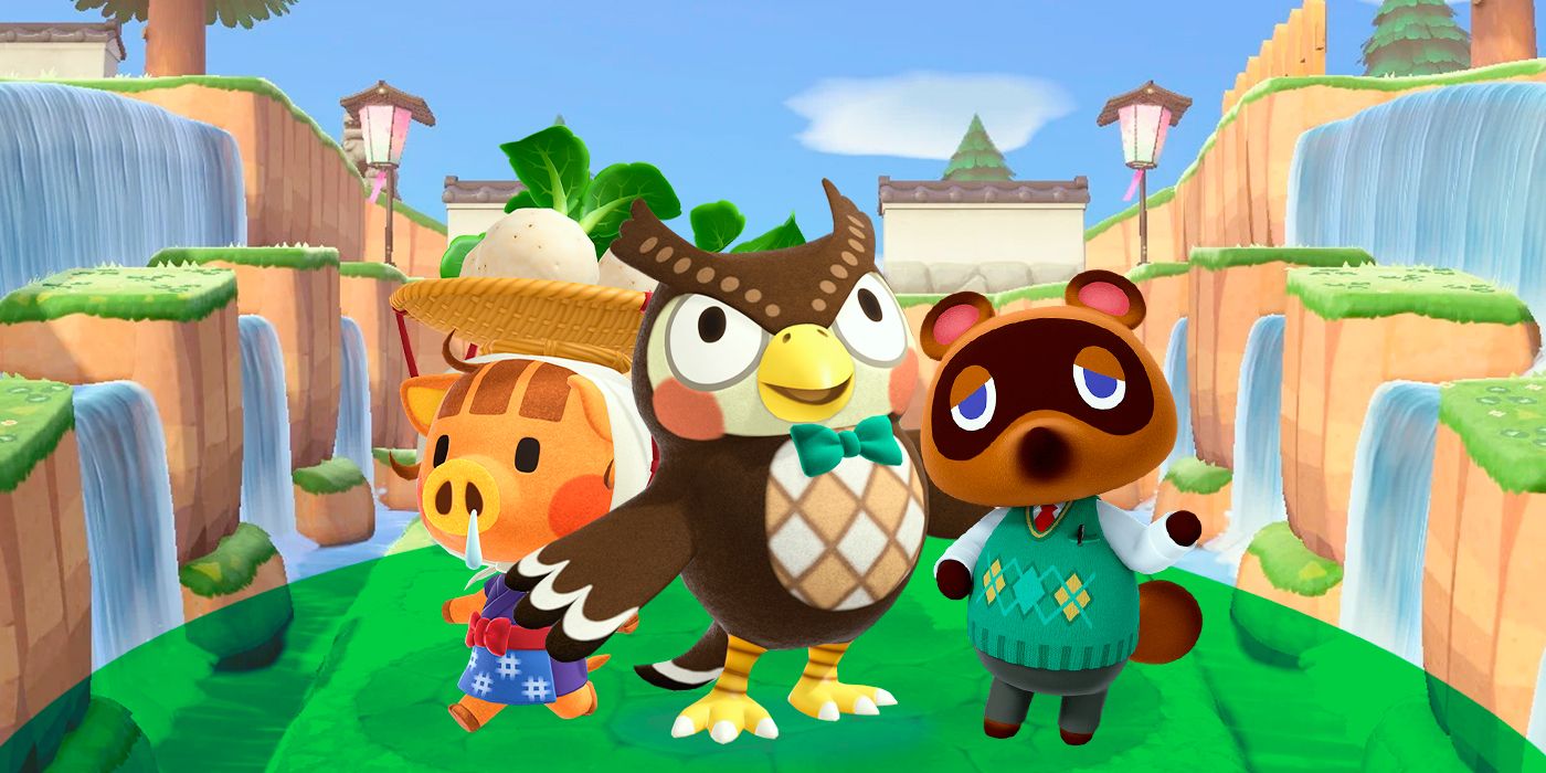 Blathers, Tom Nook, and Daisy Mae from Animal Crossing: New Horizons