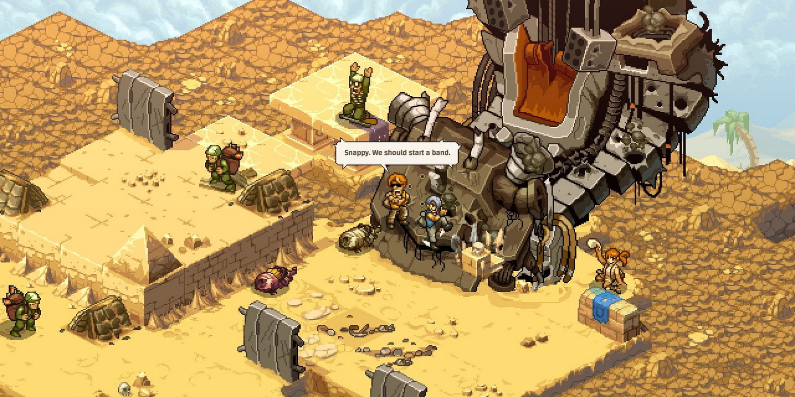 Metal Slug Tactics redefine la acción clásica Run N' Gun en una estrategia Roguelite