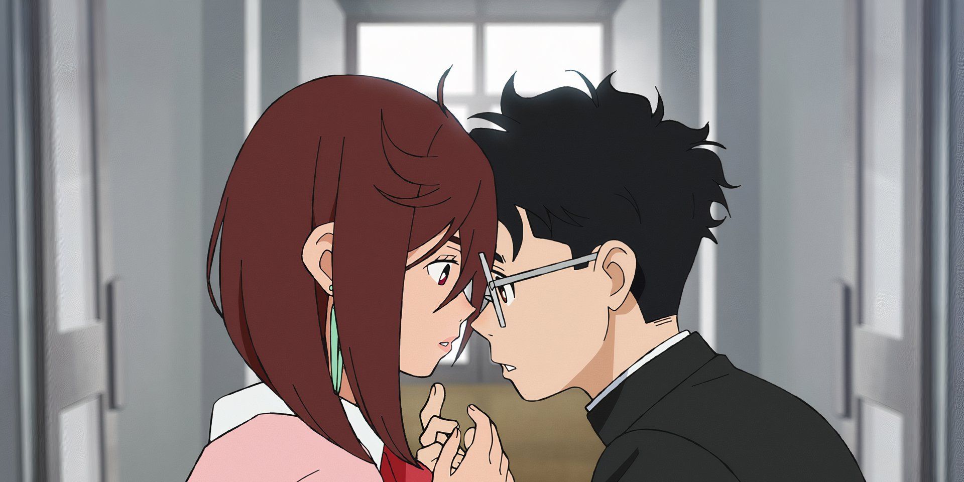 Momo and Okarun meet at school in Dandadan Episode 5