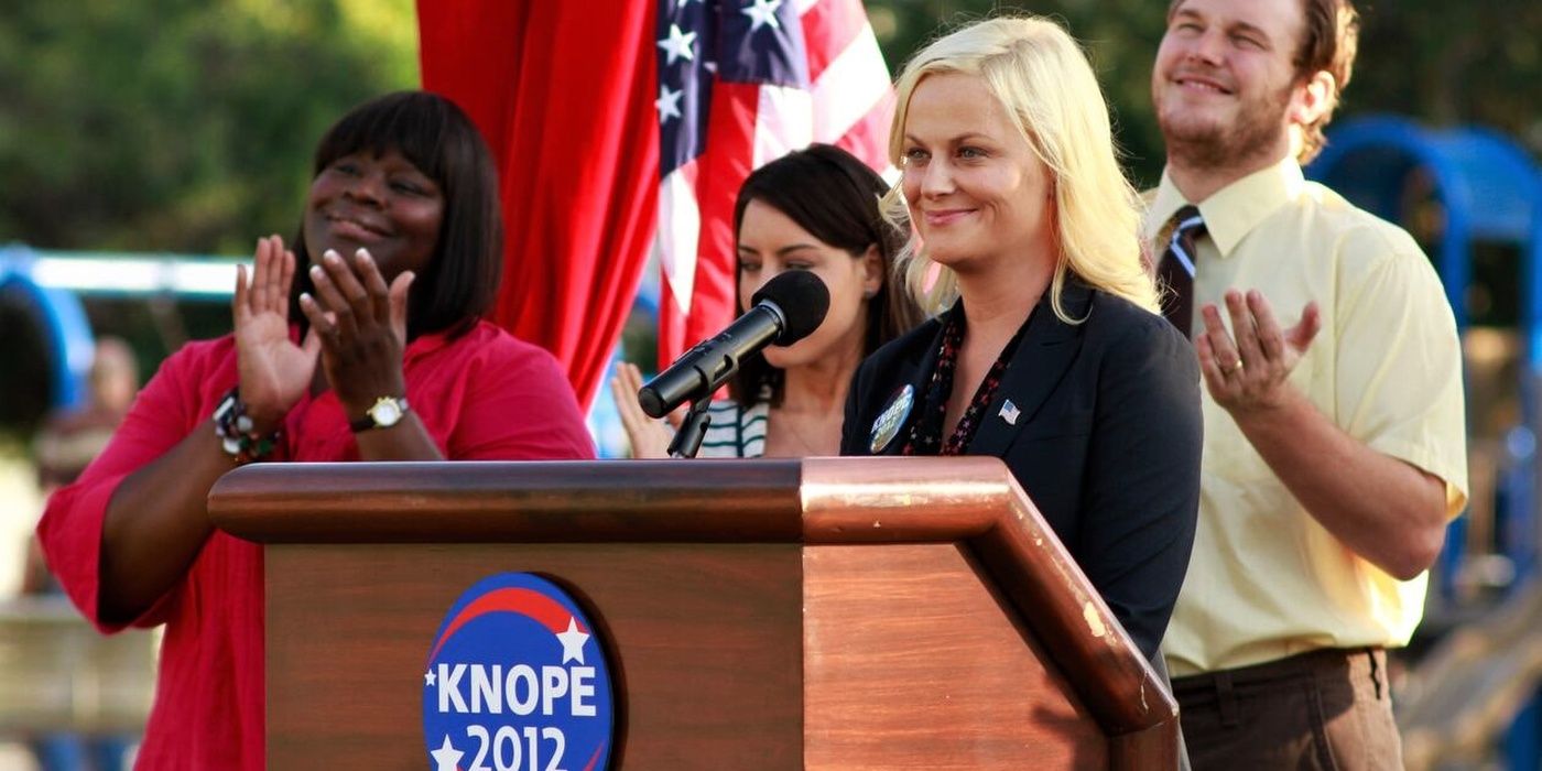 Campanha política de Leslie Knope em 2012 em parques e recreação