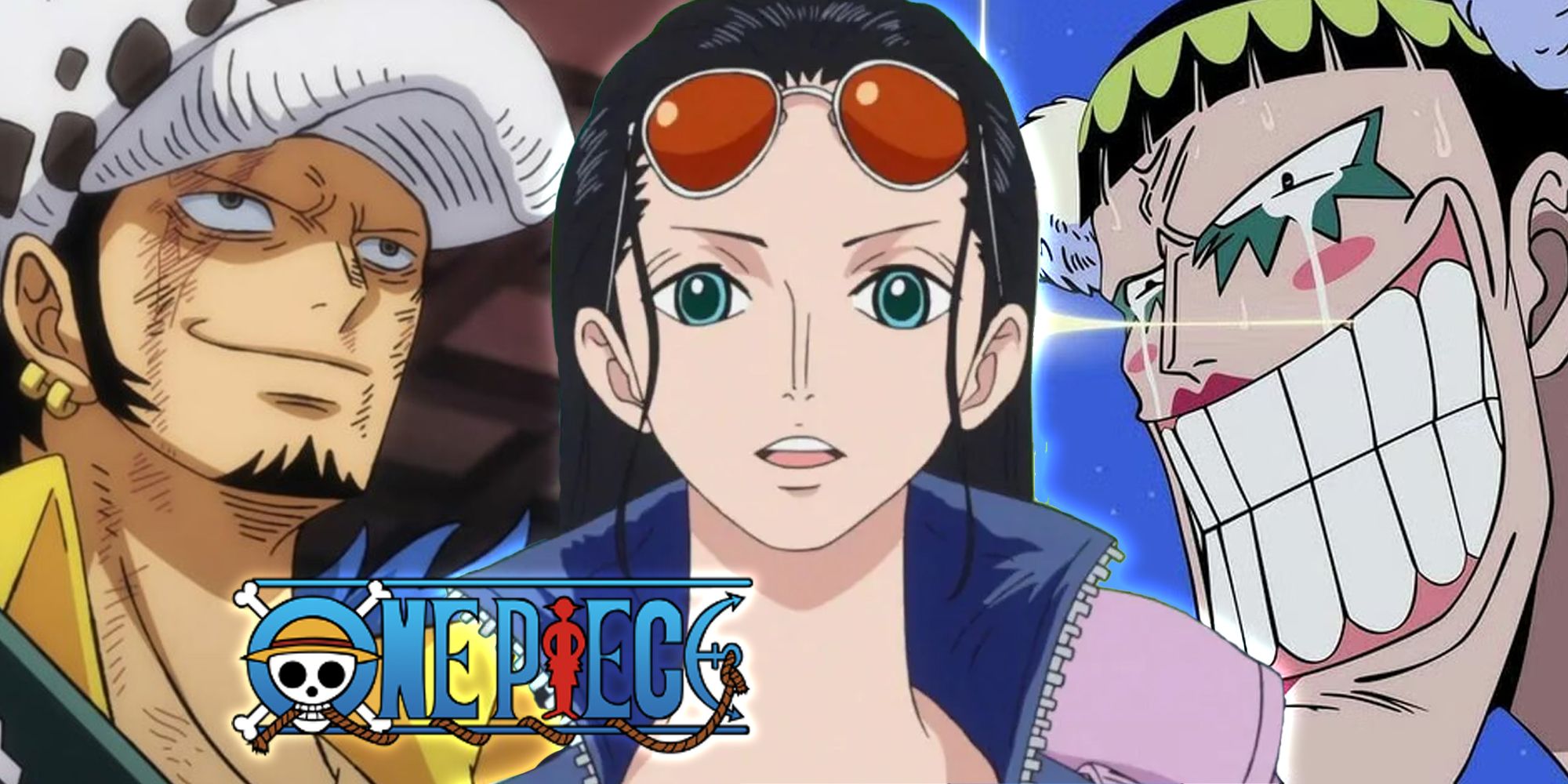 One Piece three-way split with Law, Robin and Mr. 2 Bon Clay