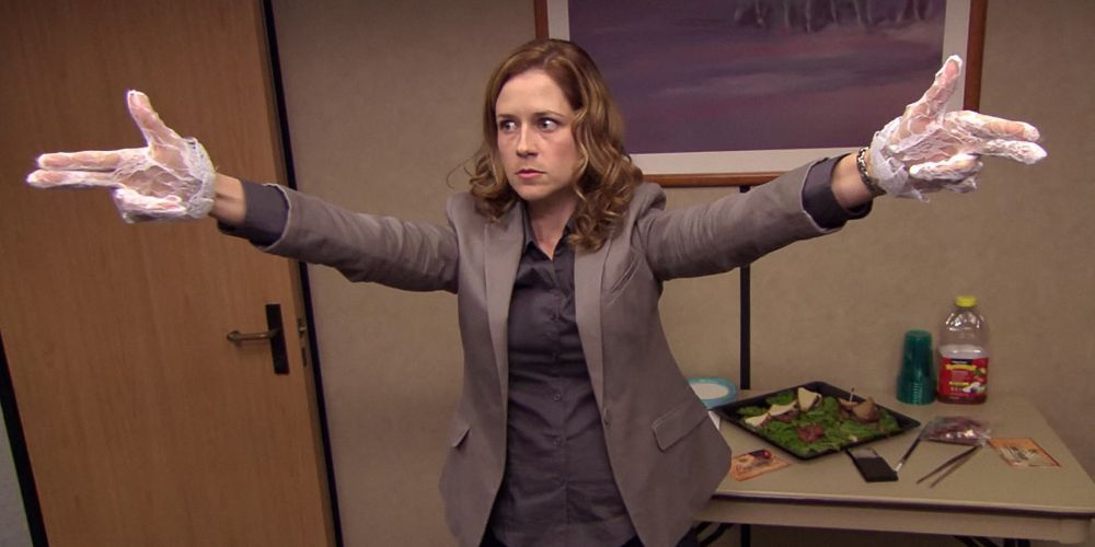 Pam in The Office in Murder