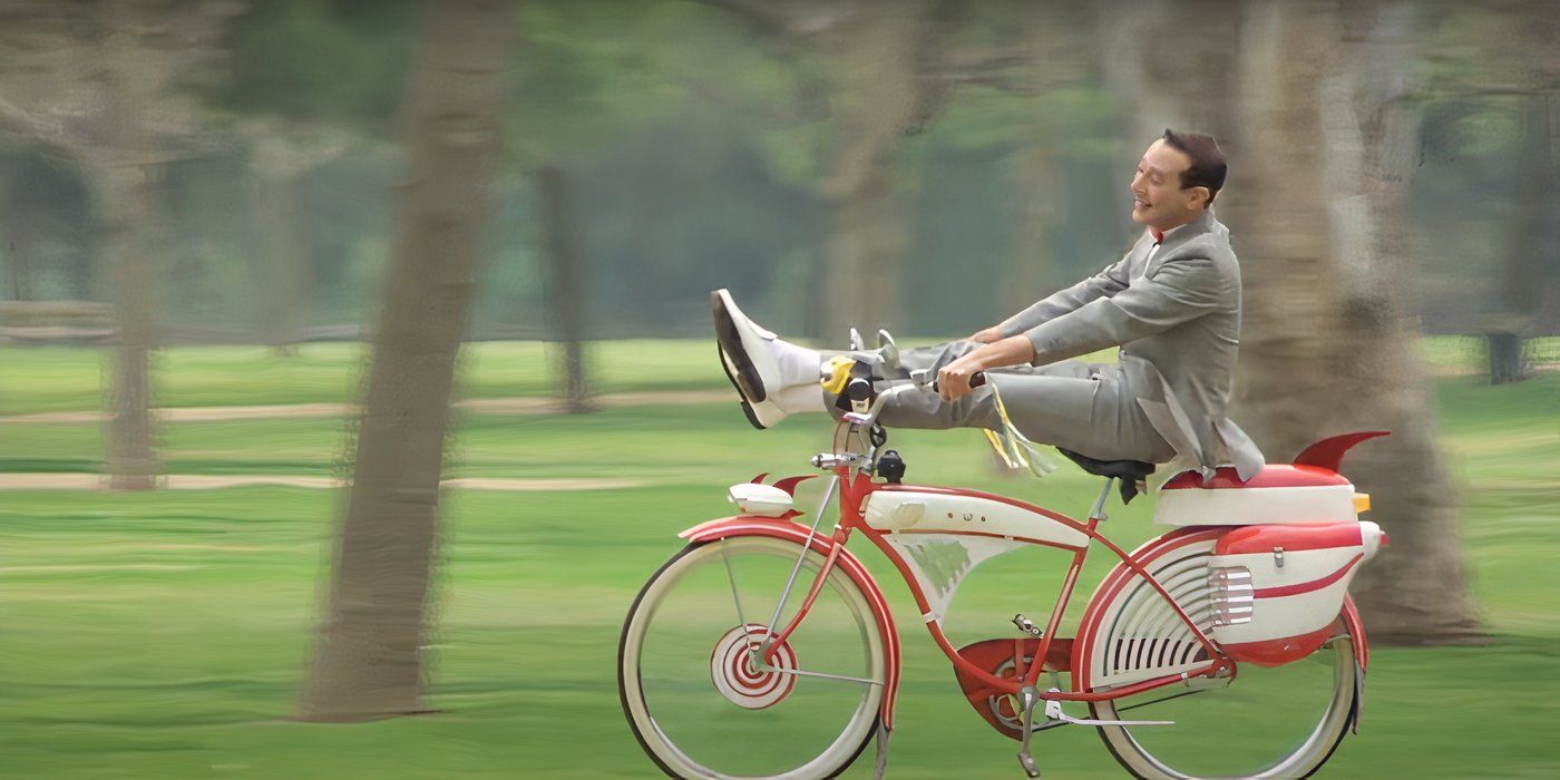 Pee-wee Herman e sua bicicleta em A Grande Aventura de Pee-wee