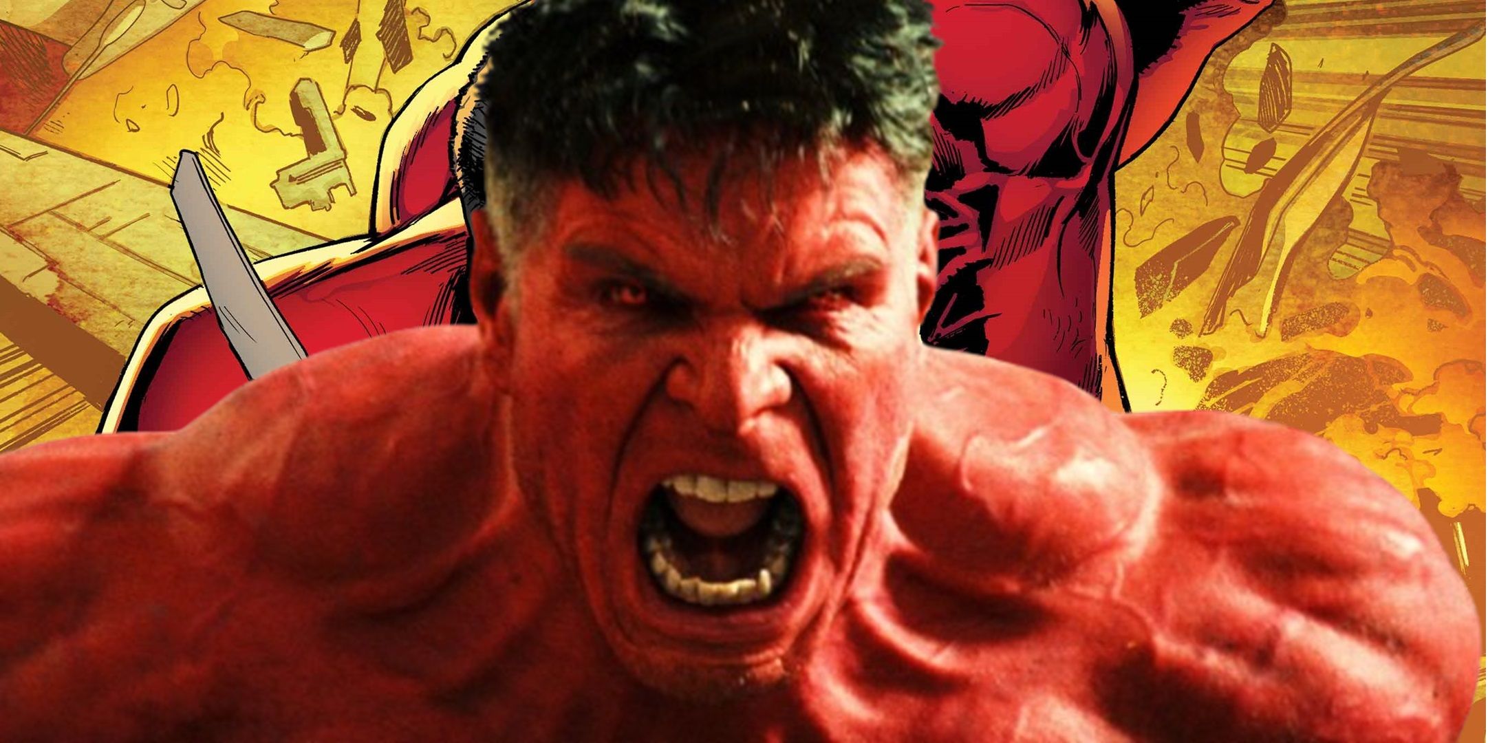 The Red Hulk on his comic book cover