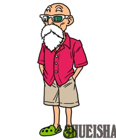 Arte conceitual original de Master Roshi de Dragon Ball Z: Battle of Gods desenhada em 2013