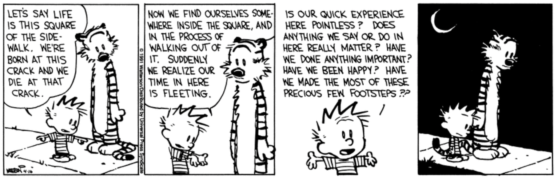 Calvin and Hobbes Discuss Death