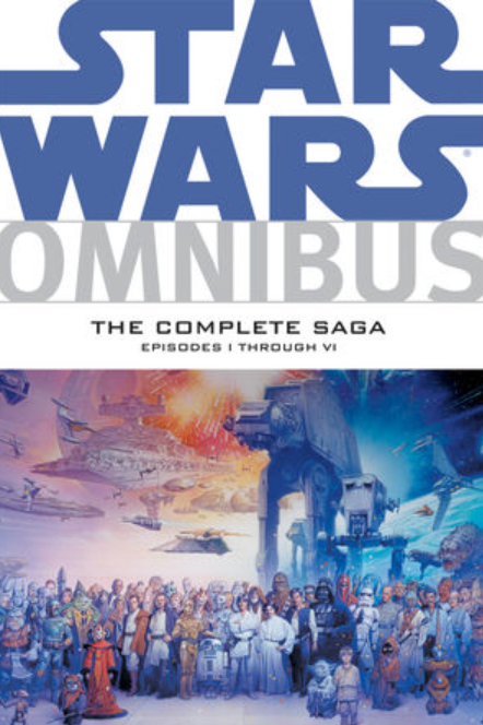 A imagem mostra o Star Wars: Complete Saga Omnibus.