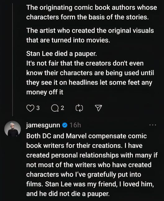 James Gunn de DC Studios aclara la estructura salarial de los creadores de cómics