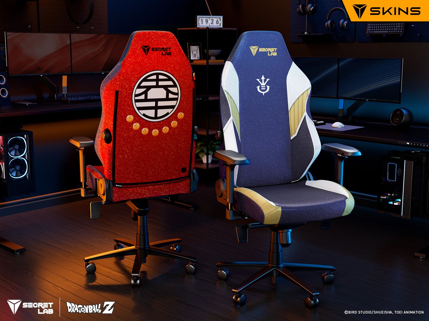 Dragon Ball's Goku & Vegeta Get New Secretlab Gaming Chair Sleeves for 40th Anniversary Release