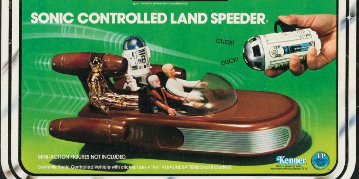 A imagem mostra o Sonic Controlled Land Speeder de Star Wars.