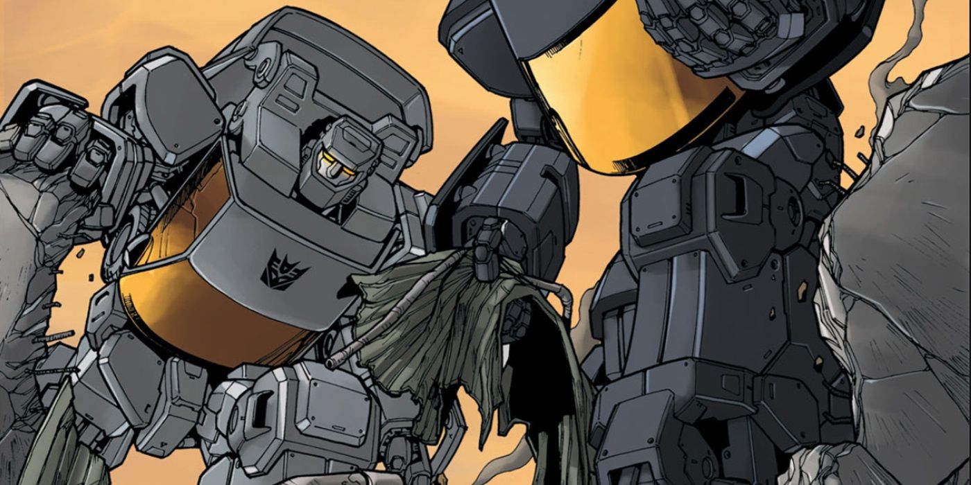 Decepticon Runamuck olhando para baixo em Transformers: Infiltration.