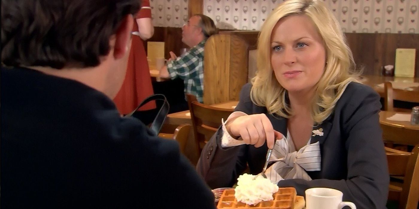 Leslie e Mark no JJ's Diner em Parks and Rec