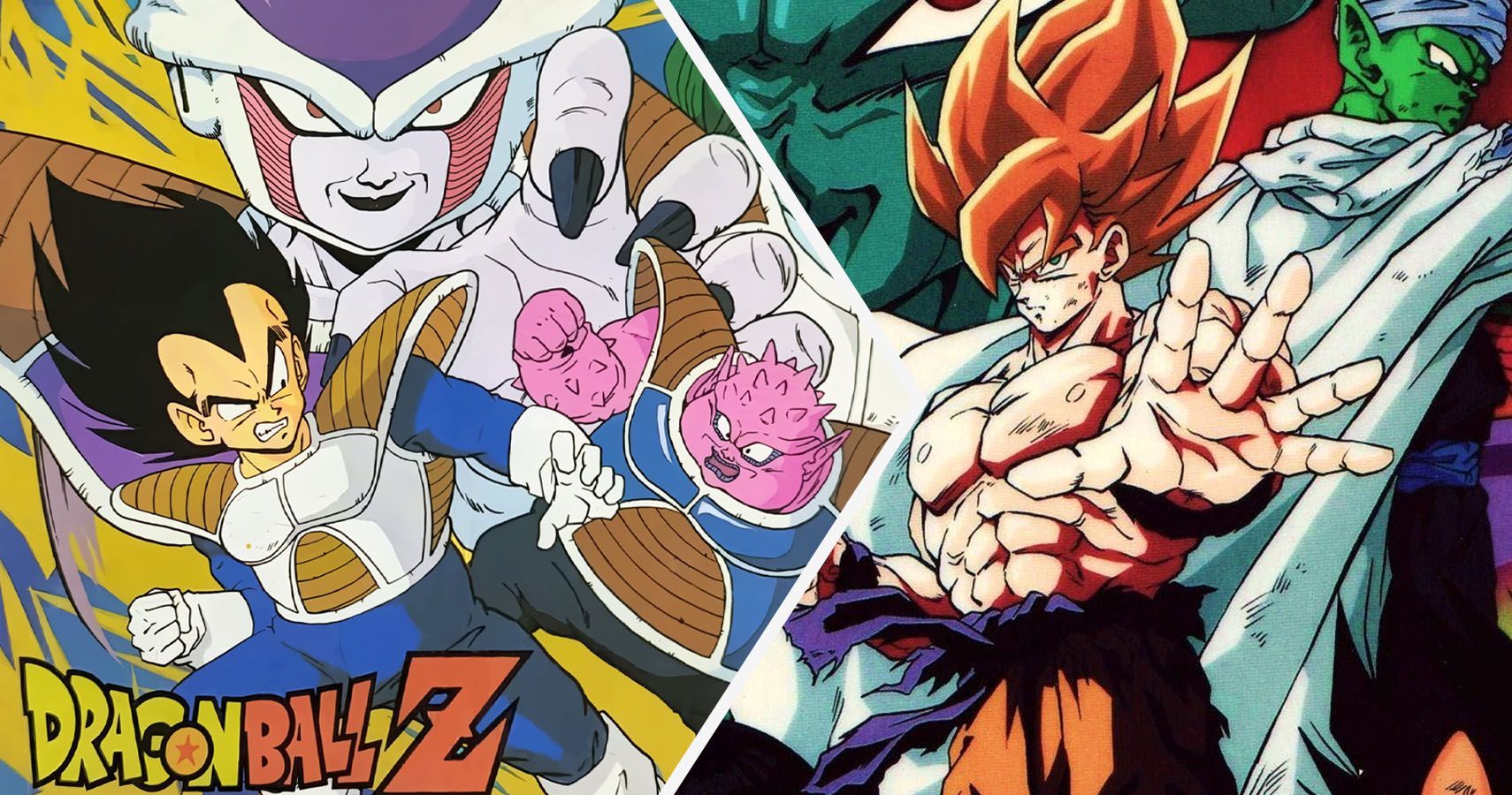 Vegeta, Frieza, Dodoria, Goku, and Piccolo