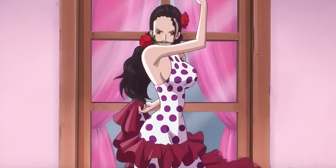 Viola baila durante el arco de Dressrosa de One Piece.