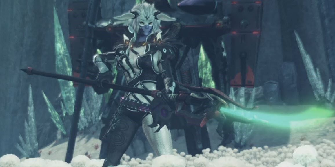 A Wrothian in Xenoblade Chronicles X holding a spear