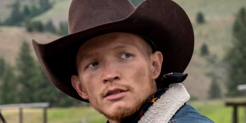 Jimmy Hurdstrom (Jefferson White) has a skeptical look in Yellowstone.