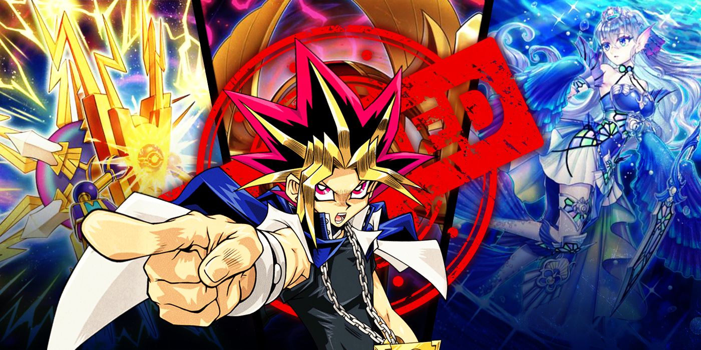 Yugi with Kelbek the Ancient Vanguard, Tearlaments Kitkallos, and Agido the Ancient Sentinel cards in the background