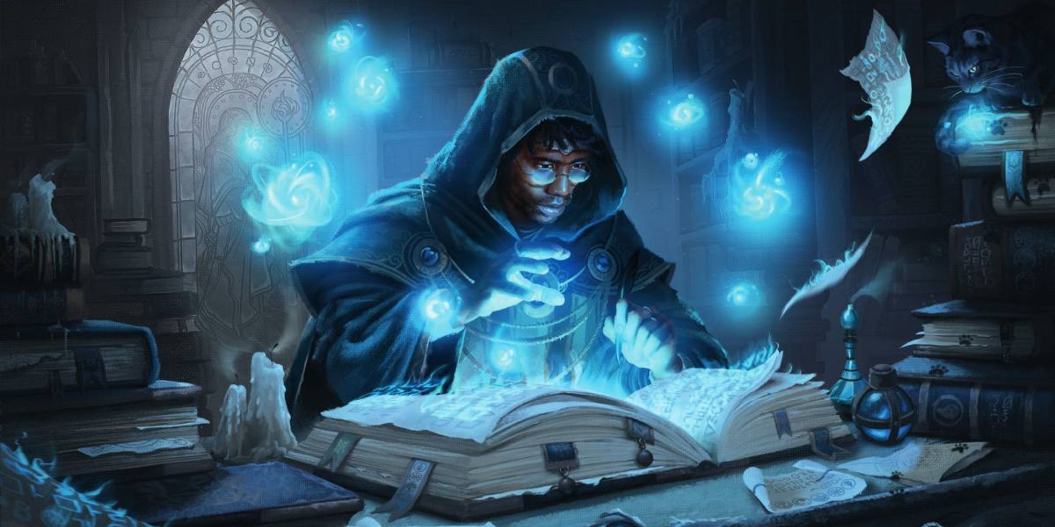 Um assistente de Dungeons & Dragons aprende feitiços de um livro no DND 5E