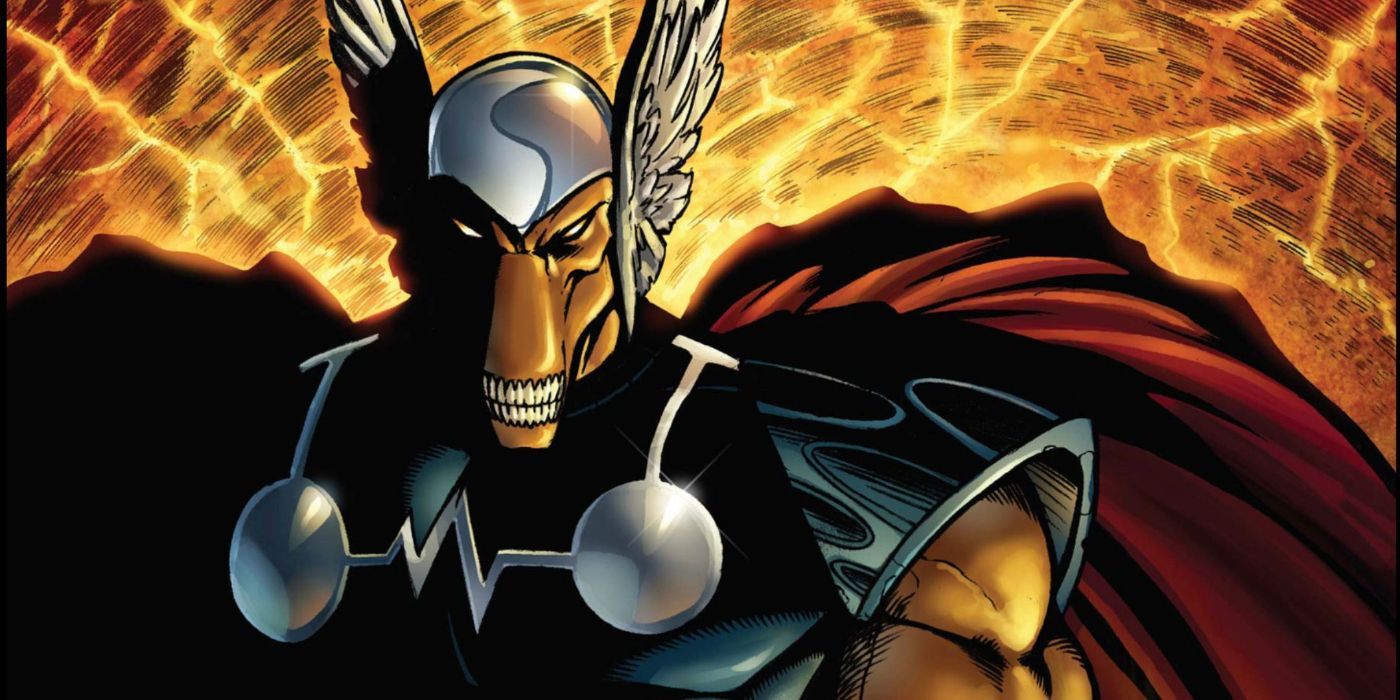 Beta Ray Bill está olhando para a câmera enquanto um raio amarelo o envolve na capa da saga Stormbreaker.