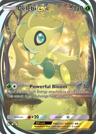 Ex-card Celebi da expansão Mythical Island do Pokémon TCG Pocket