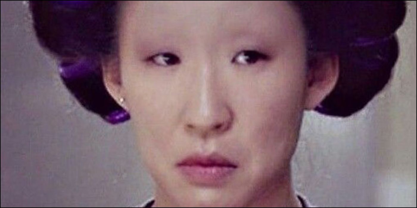 Cristina Yang with no eyebrows