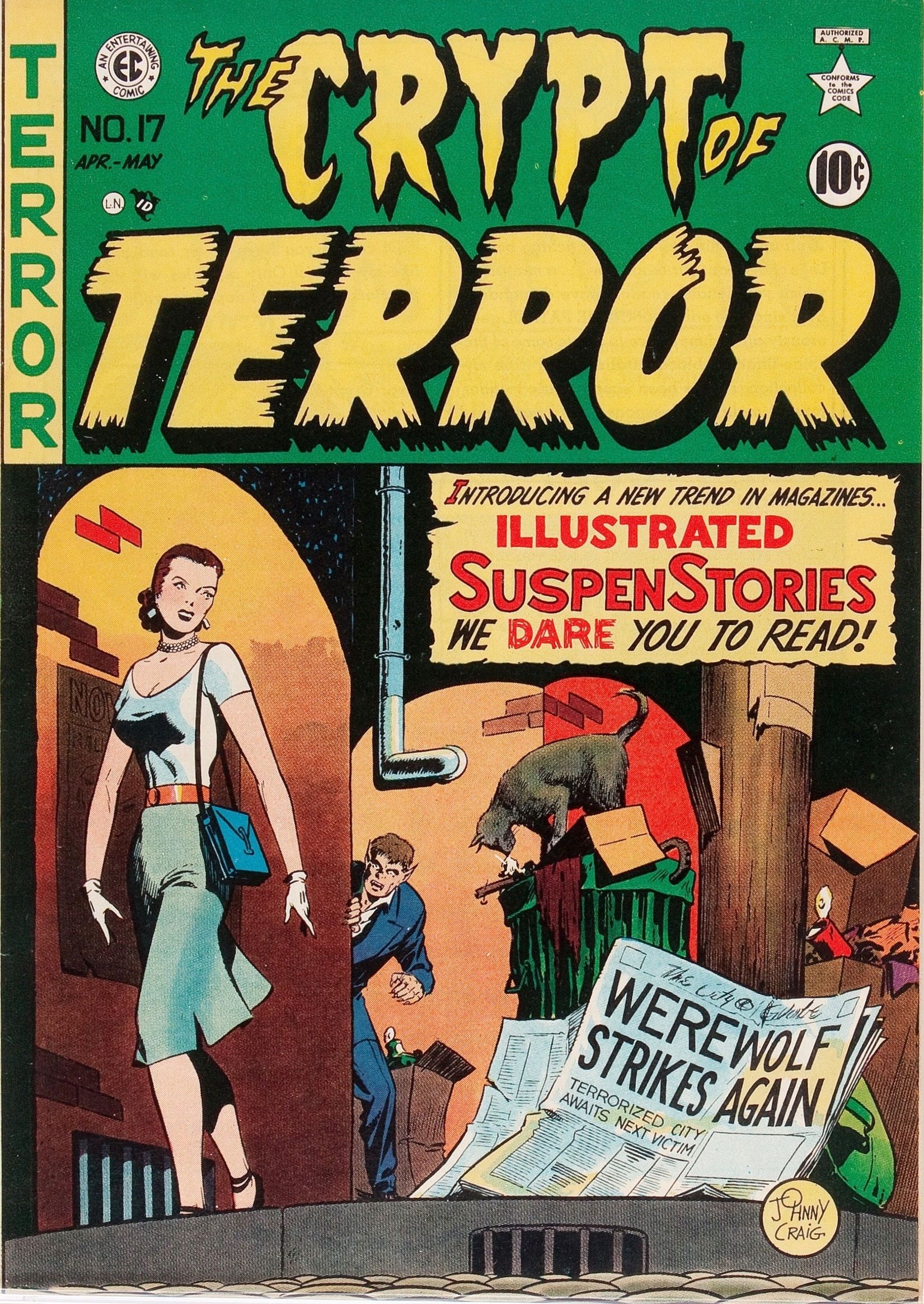 A capa completa de Crypt of Terror #17