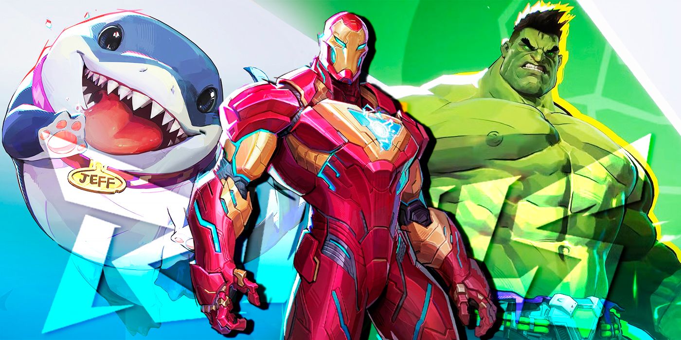 Hulk, Iron Man y Jeff el Tiburón de Marvel Rivals