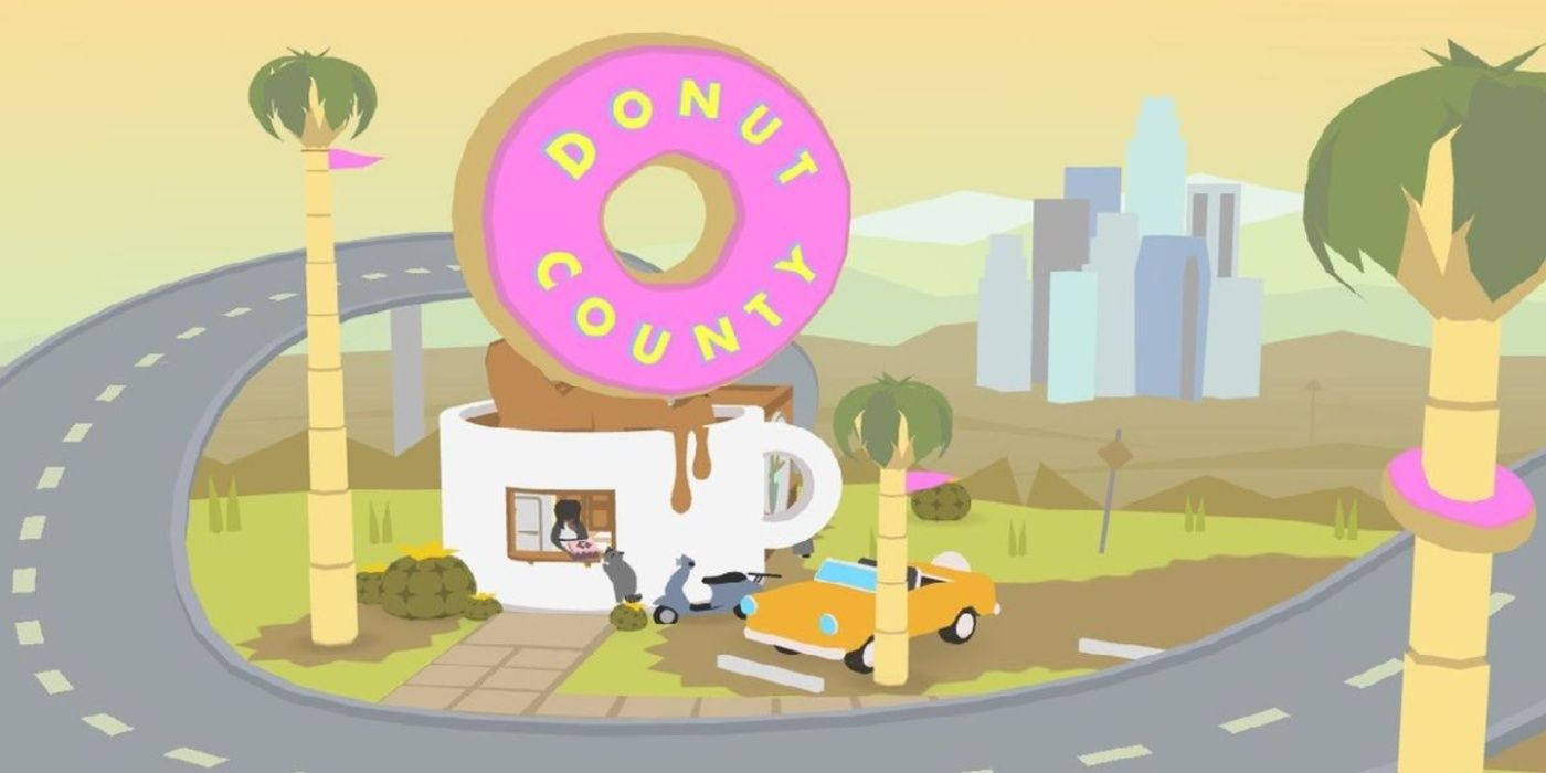 Uma foto do jogo Donut County.