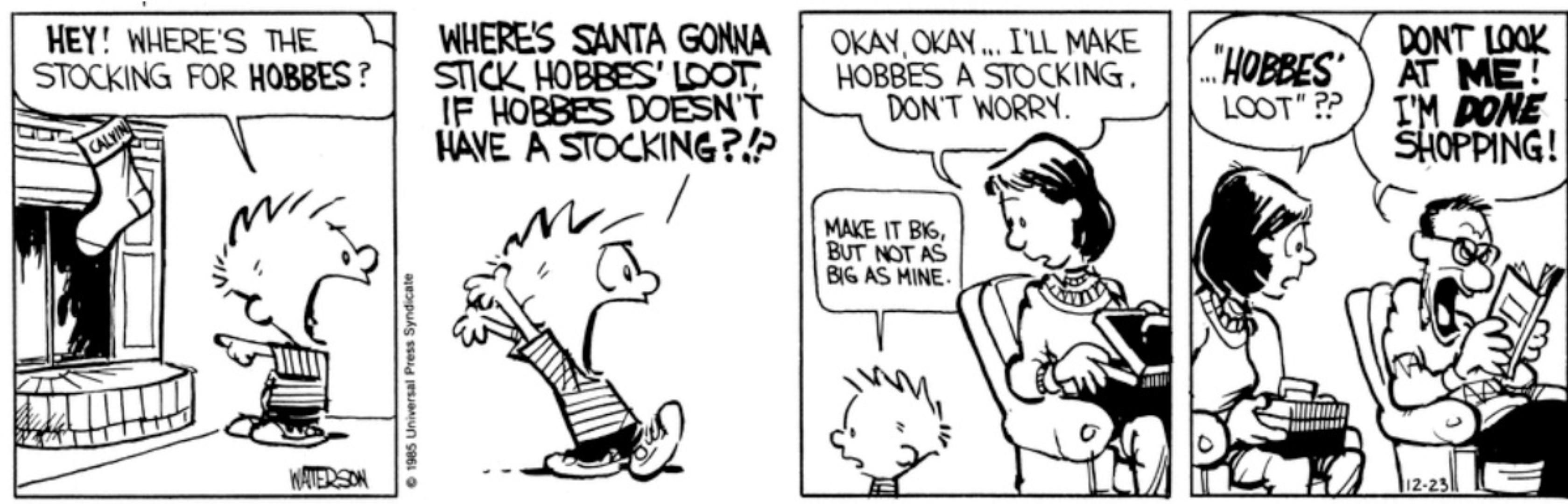 Calvin and Hobbes' First Christmas Spotlighted The Gift of Friendship