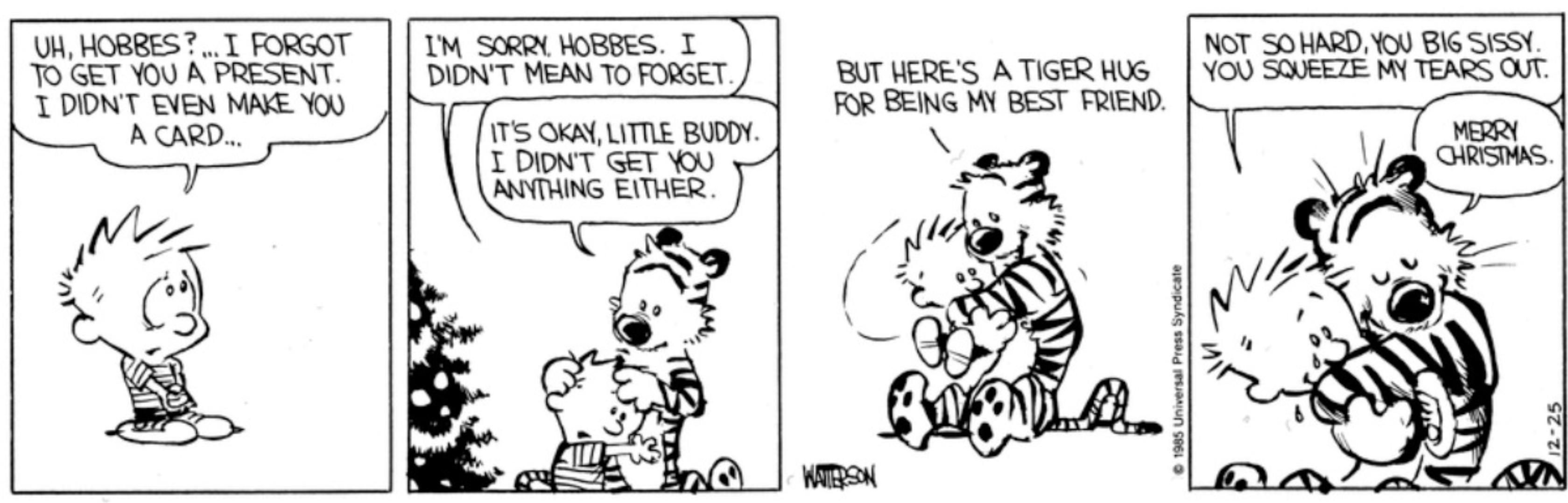 Calvin and Hobbes' First Christmas Spotlighted The Gift of Friendship