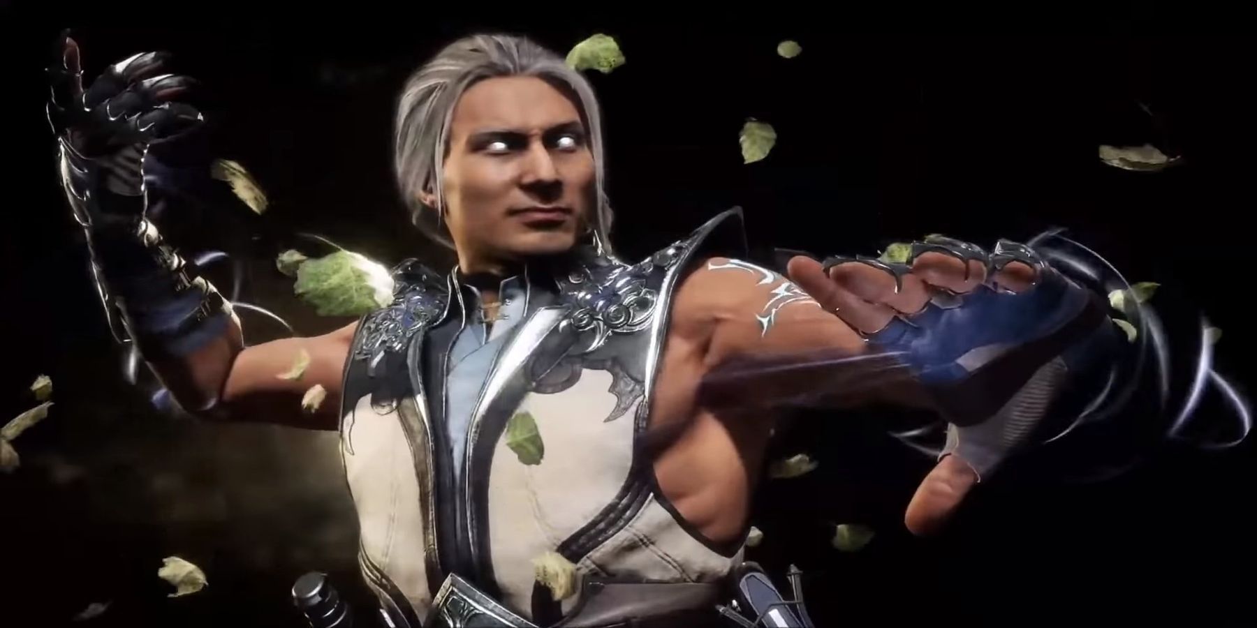 Fujin en su postura de lucha antes de una pelea en Mortal Kombat 11