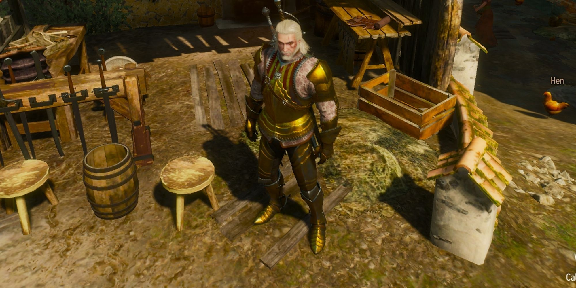 Geralt em Kaer Morhen para a missão No Place Like Home