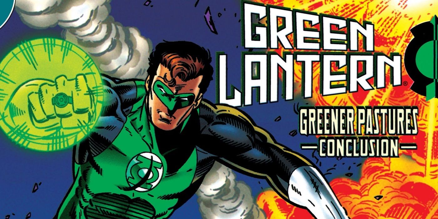 Green Lantern Vol 3 104 showing Hal Jordan flying through the air.