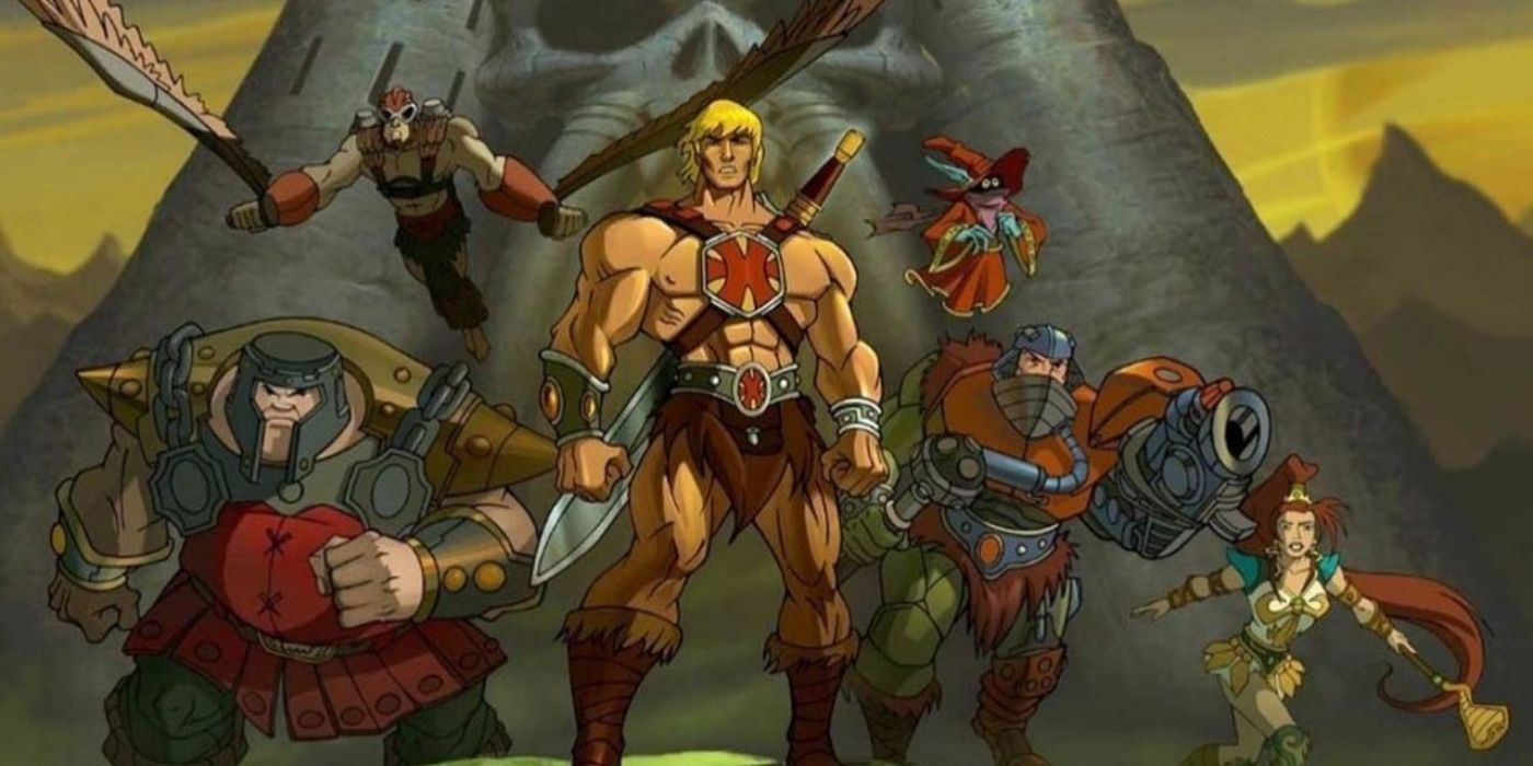 O elenco de He-Man e os Mestres do Universo (2002).