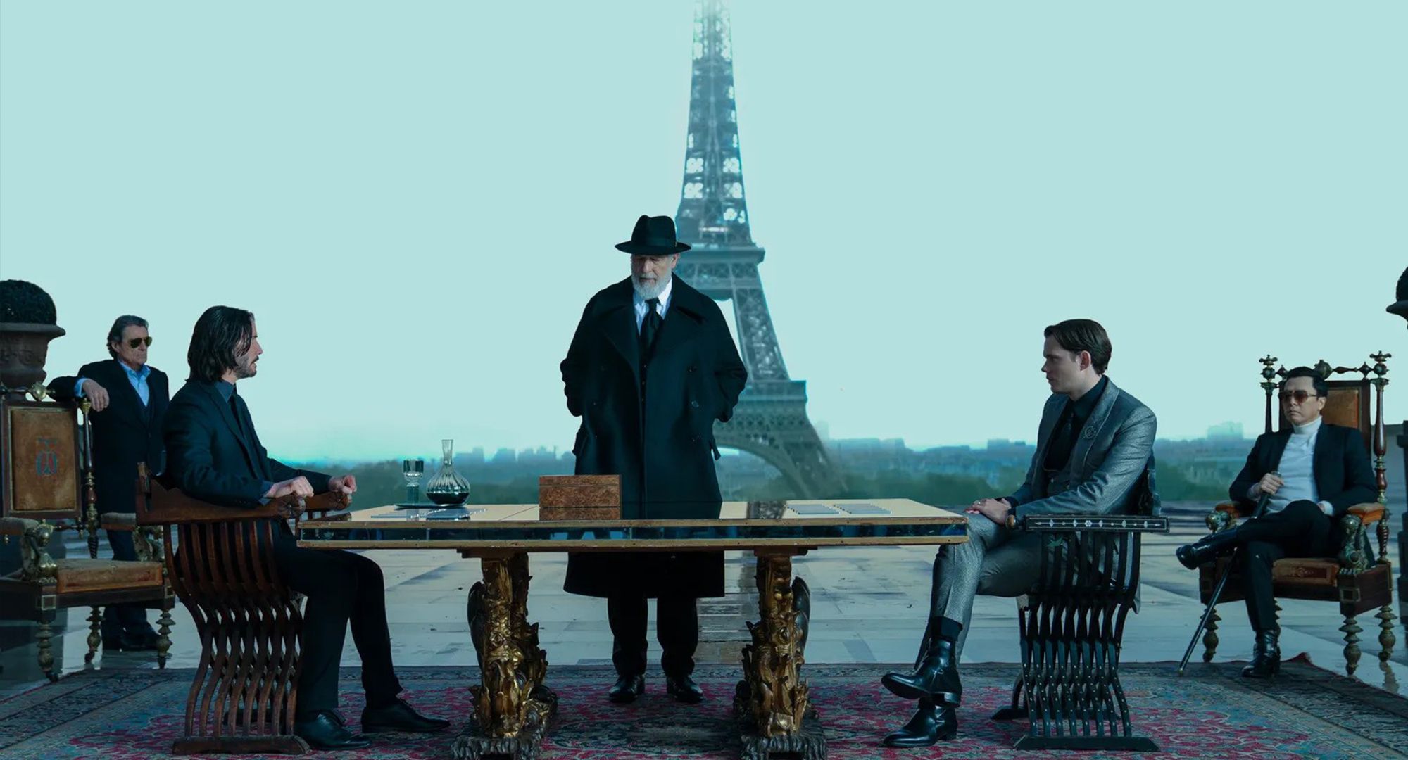 john-wick-4-keanue reeves-bill-skarsgard-clancy-brown in Paris France