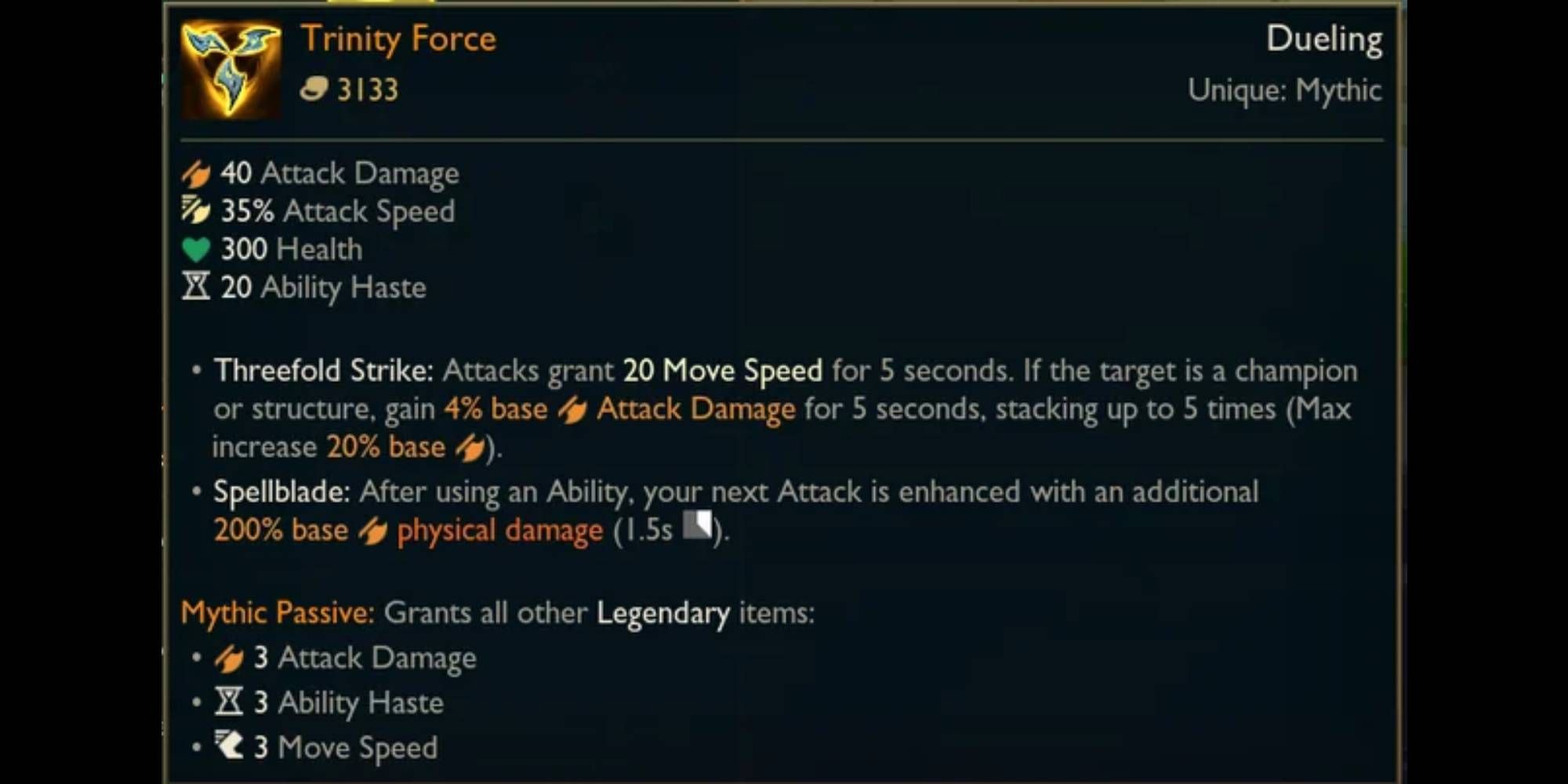 League of Legends Trinity Force