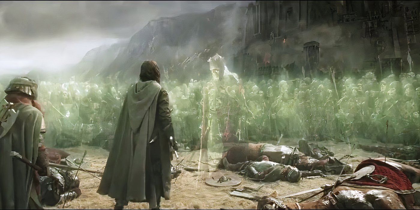 Aragorn tells the army of the dead that their debt has been paid.