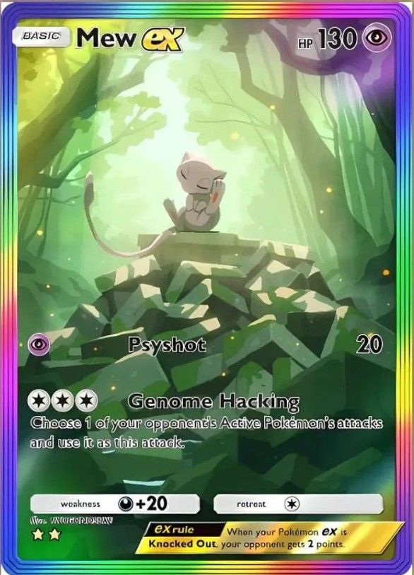 Um ex-card Mew do Pokémon TCG Pocket Mythical Island