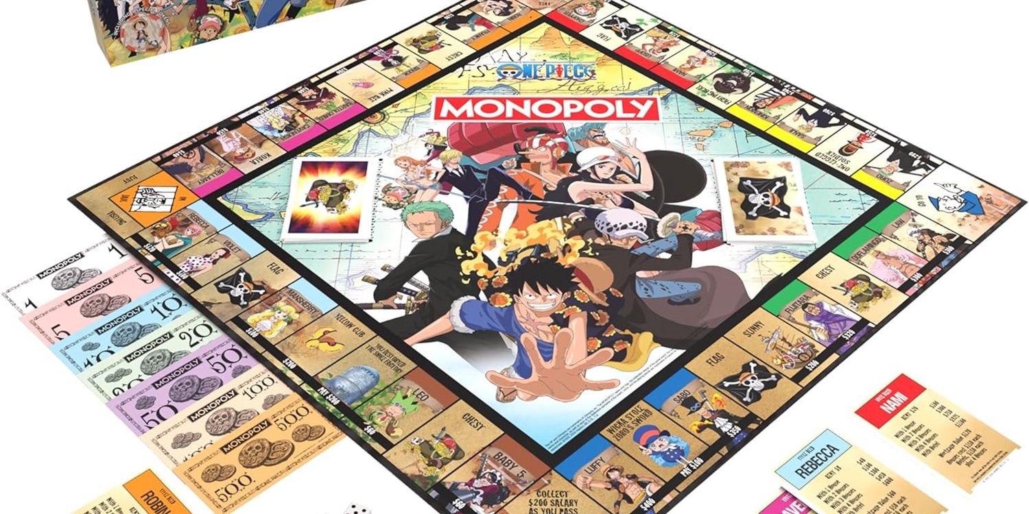 Uma imagem mostra o jogo de tabuleiro Monopoly One Piece.