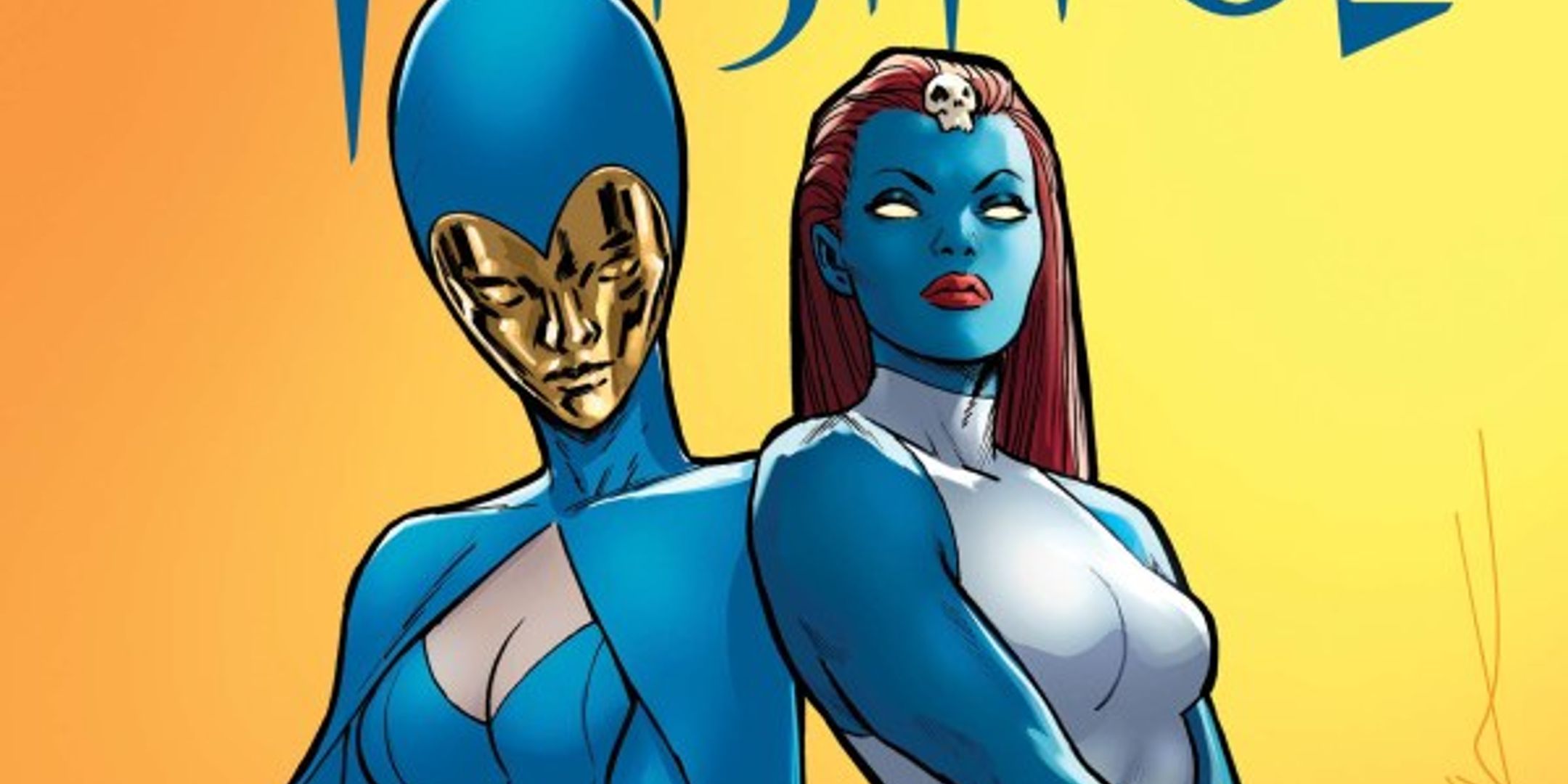 Mystique posa misteriosamente en la portada de su propio cómic homónimo.