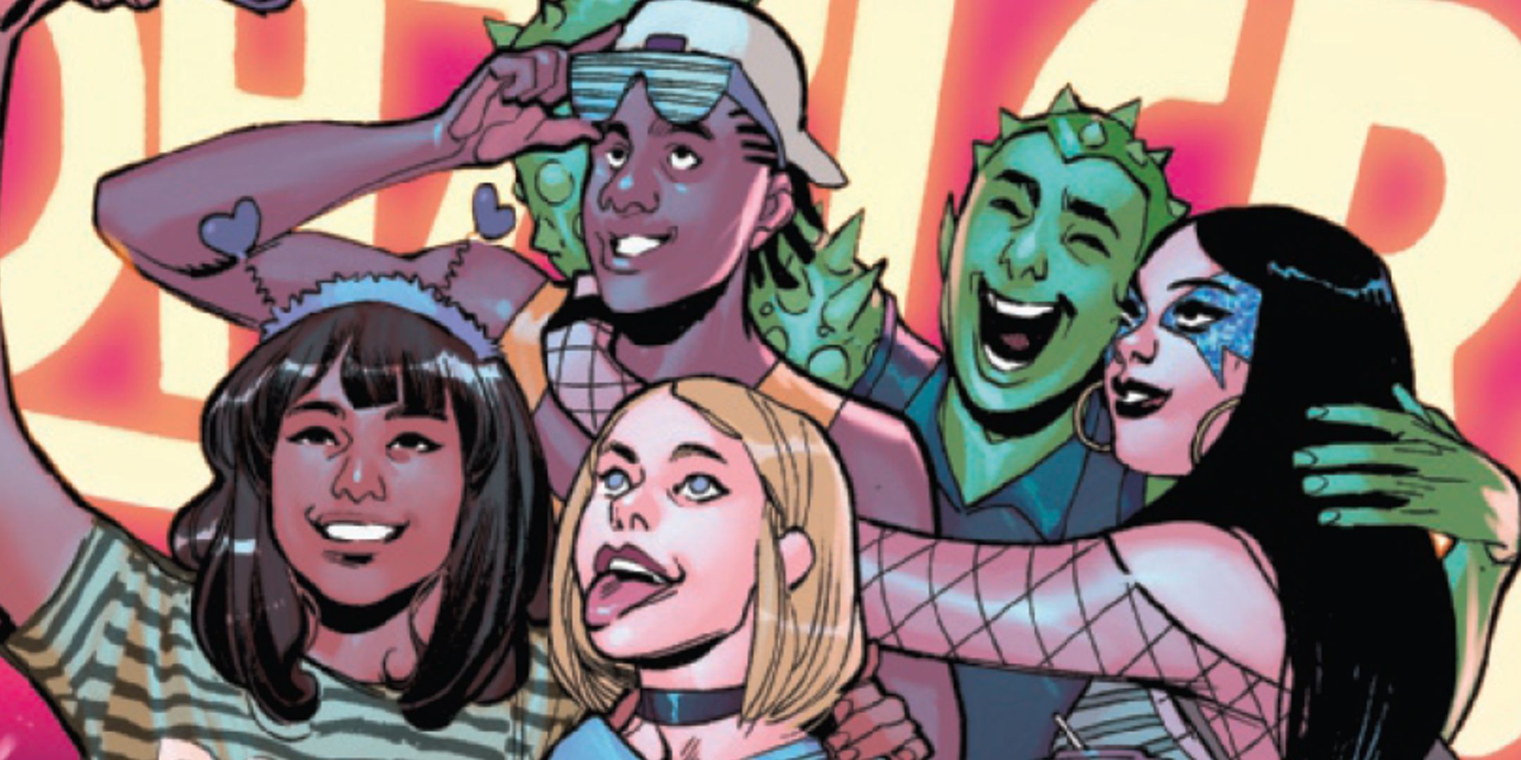 Los mutantes se reúnen para una selfie en la portada de NYX #6 de Marvel.