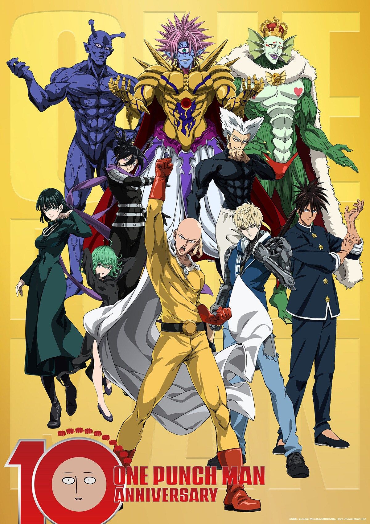 Anime visual for One-Punch Man's 10th anniversary