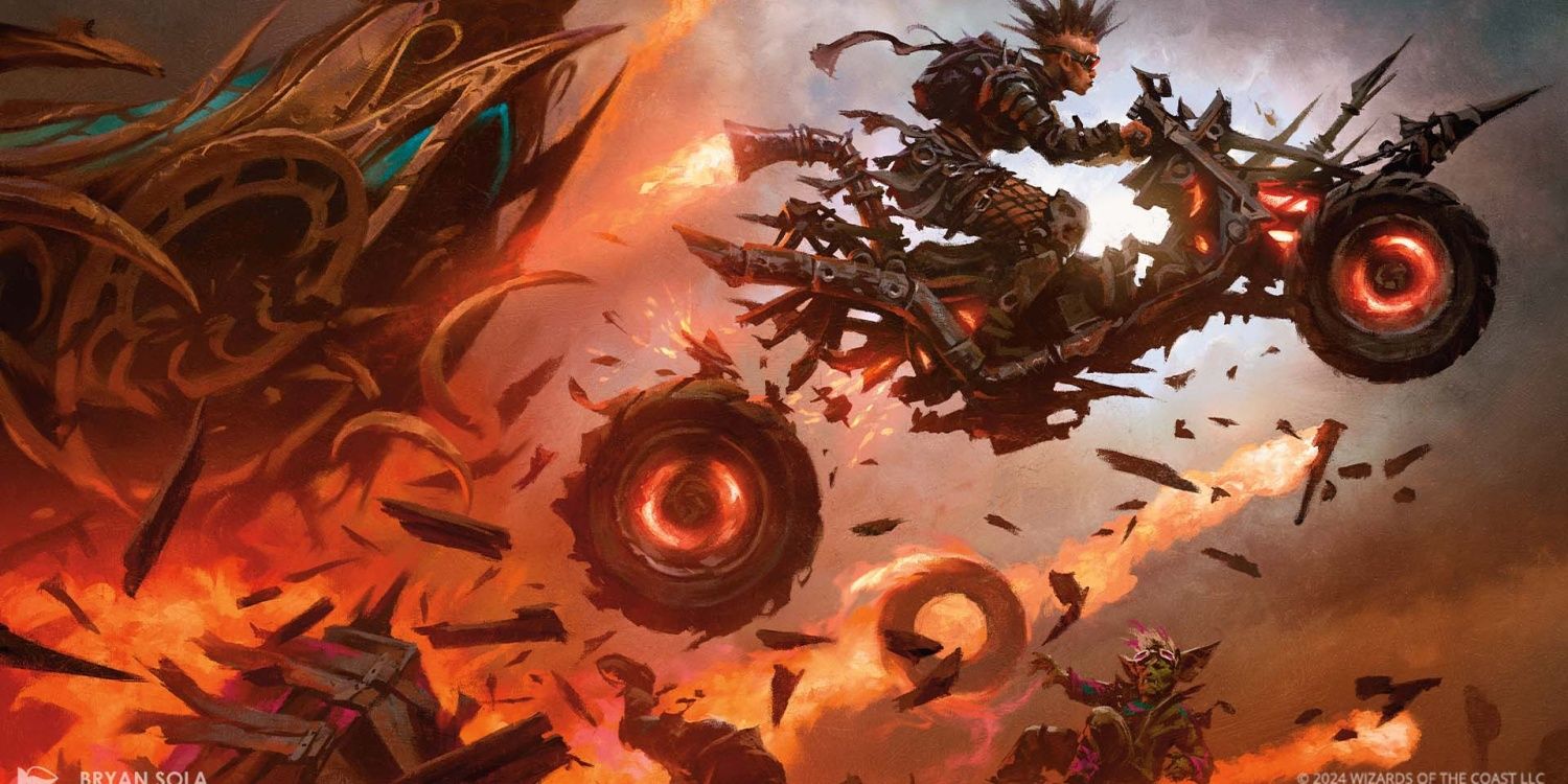 Arte da expansão Aetherdrift de Magic: The Gathering apresentando os Endriders.