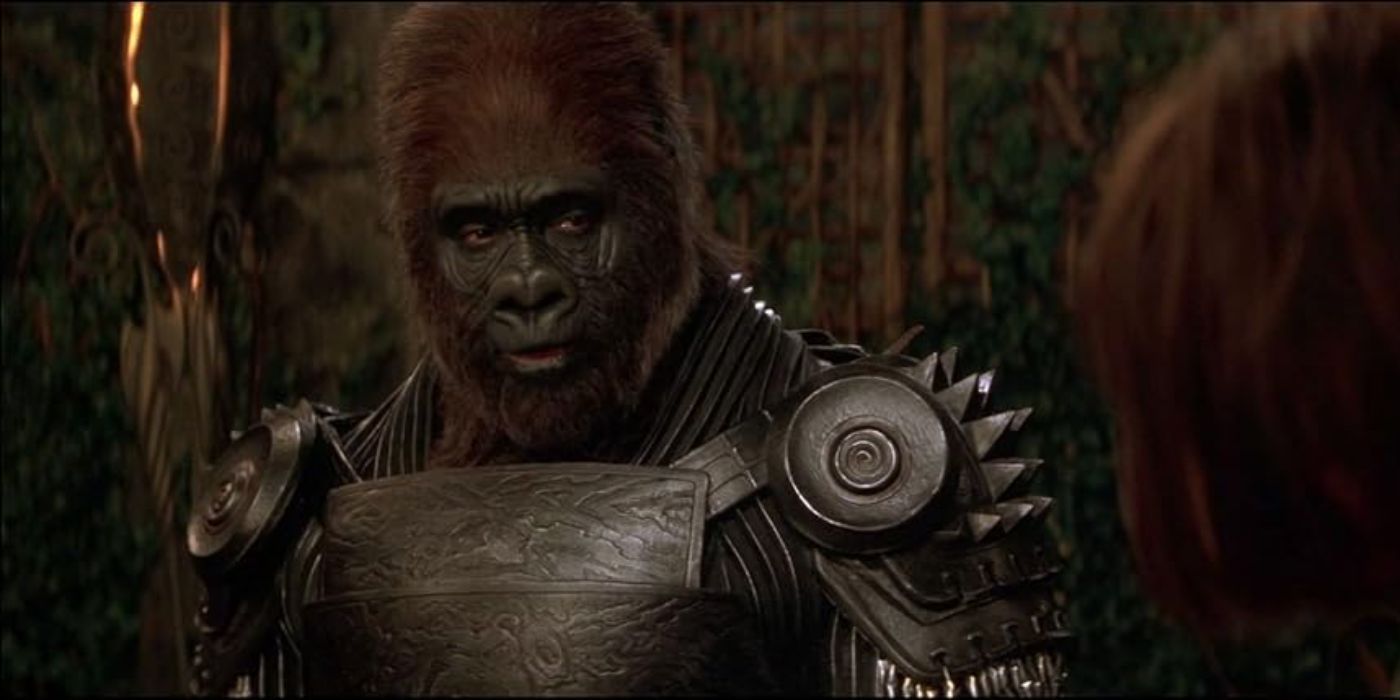 Michael Clarke Duncan como Coronel Attar no filme Planeta dos Macacos, de Tim Burton