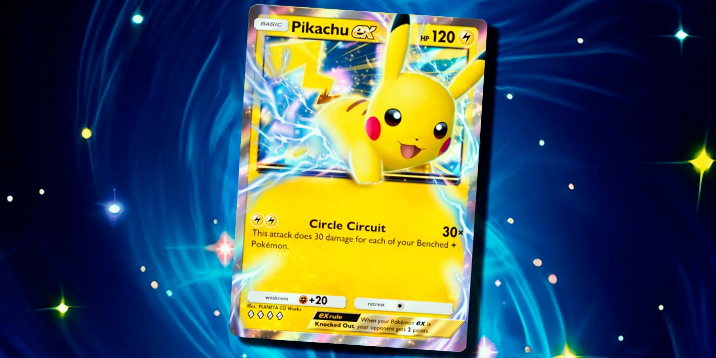 Cartão Pikachu EX do Pokémon TCG