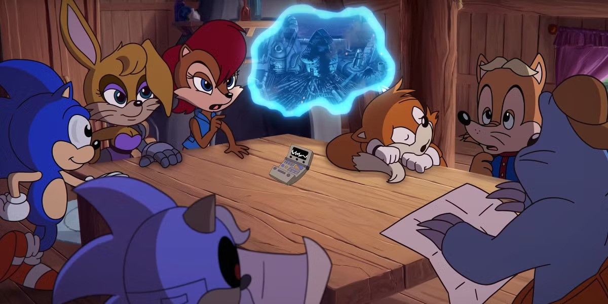 Sally Acorn habla con sus amigos.