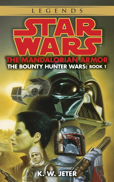 A capa mostra Bobba Fett, Dengar, Darth Vader e outros no primeiro livro de The Bounty Hunter Wars.